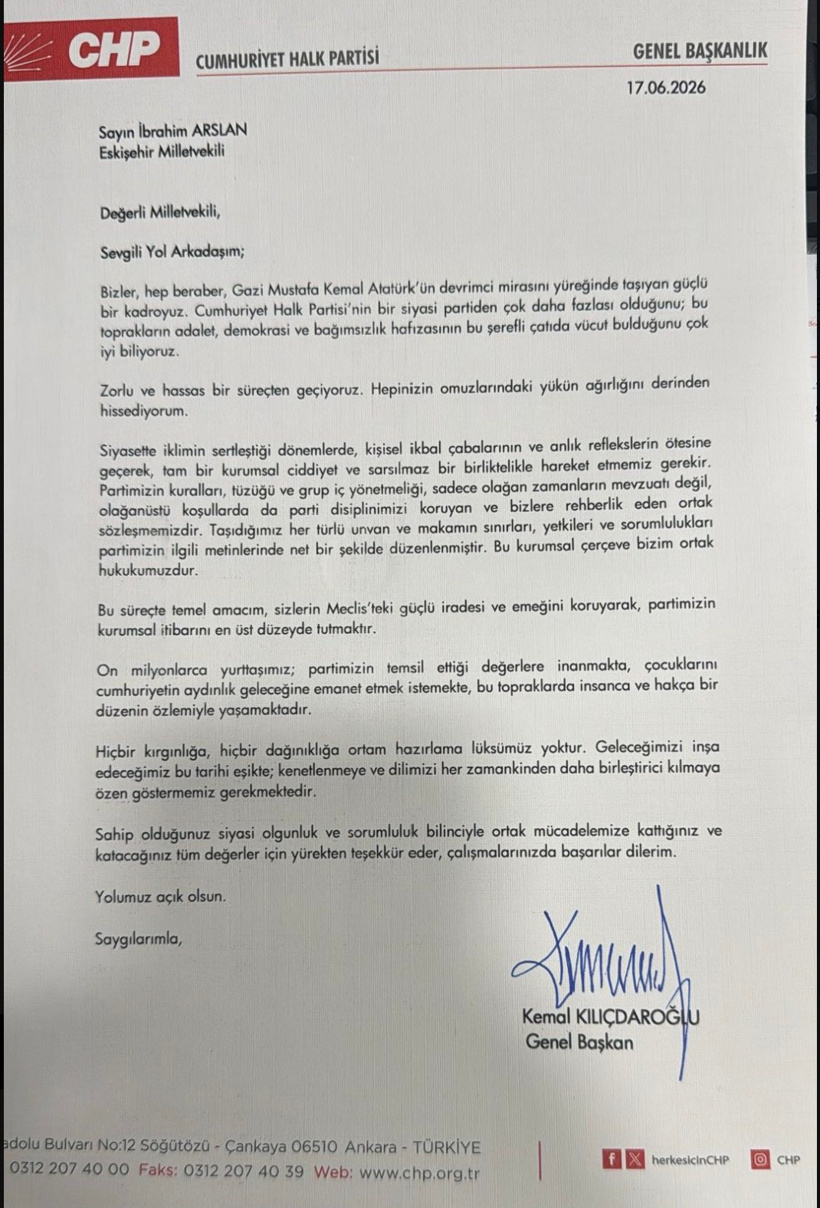 Kılıçdaroğlu'nun mektubuna CHP'li vekilden yanıt: İhtiyacımız derhal kurultay - Resim : 1