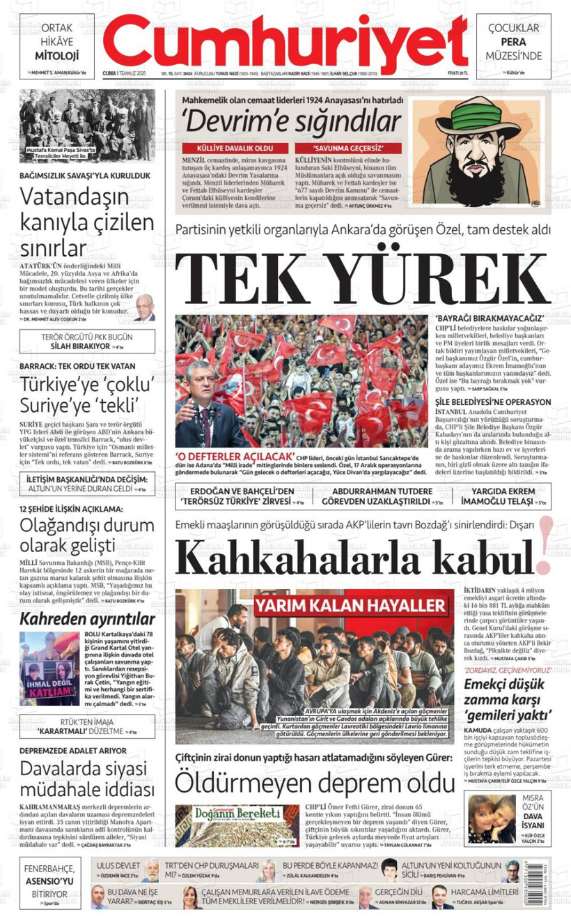 Türkiye'nin gündemi bu başlıklarda: 12 Temmuz gazete manşetleri... - Fotoğraf: 5