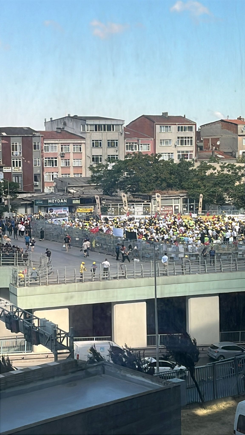 Çağlayan'da yoğun güvenlik önlemleri! Taksiciler ile paylaşımlı sürücüler karşı karşıya: Beyzbol sopalı çağrı - Resim : 3