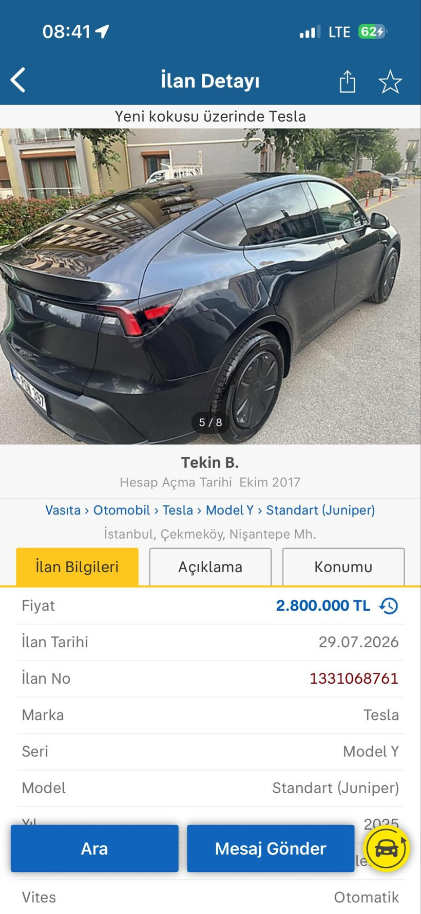 Arabayı satarken ilana öyle bir şey yazdı ki 325 bin lirasından oldu - Resim : 1