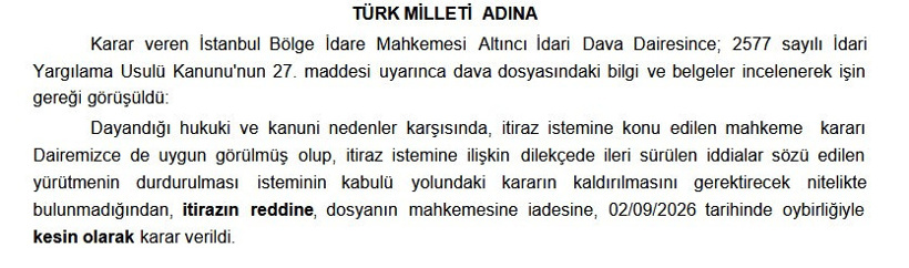 Son dakika | Üsküdar Belediyesi'nde seçimlerin yenilenmesine yapılan itiraz reddedildi - Resim : 1