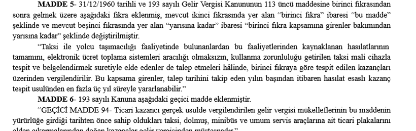 Taksi plakası satışına gelir vergisi istisnası getirildi! Hasılat sistemi de değişti - Resim : 2