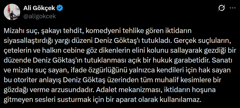 Deniz Göktaş'ın tutuklanmasına tepki yağdı! 'Tutuklanacak suç icat etme oyunu sahnelendi' - Resim : 4