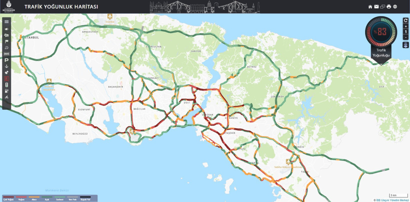 Mesai çıkışı İstanbul kilitlendi: Yollar yine doldu taştı yoğunluk yüzde 80'i aştı - Resim : 1