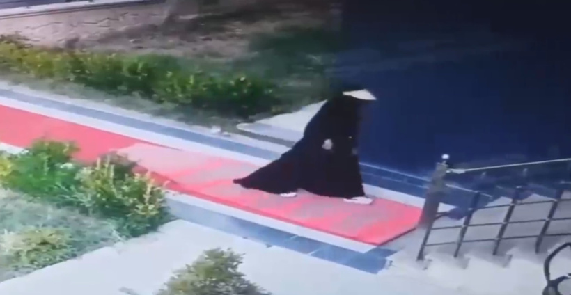 Hamile kadın suç makinesi çıktı: Çarşaf ve şapkayla geldi, parkta kılık değiştirdi - Resim : 1