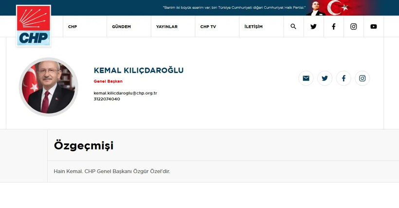 CHP'nin resmi sitesi hacklendi!
