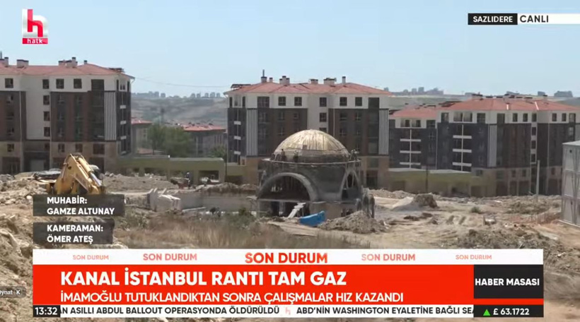 Sazlıdere'de Kanal İstanbul inşaatı büyüyor! Mera bitti, beton karşı kıyıya geçti - Resim : 2
