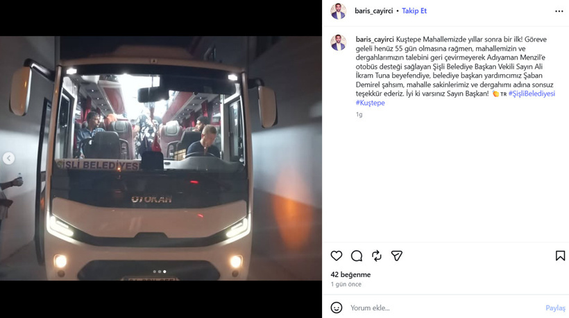Şişli Belediyesi Menzil tarikatına otobüs tahsis etti - Resim : 1