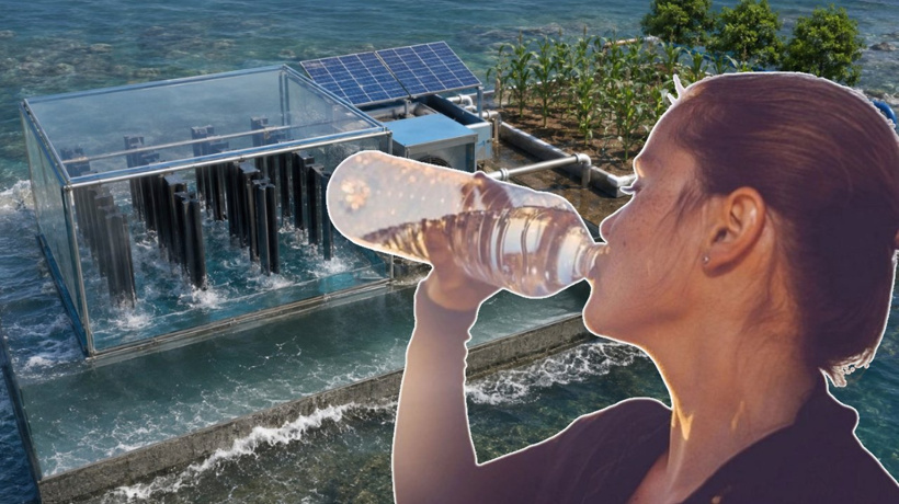 Elektrik yok, güneş var: Deniz suyu içme suyu oluyor!