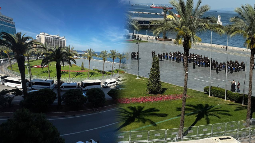 Son Dakika | Özgür Özel'in İzmir mitingine abluka! Onlarca otobüs ve toma getirildi