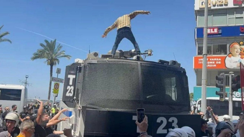 İzmir'de TOMA'nın üzerine çıkmıştı: Deniz Yolçu tutuklandı