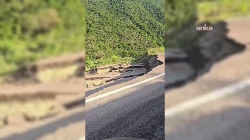 Çöken yol 3 senedir yapılmayı bekliyor: 'Ne vatandaş dinliyorlar ne vali!'