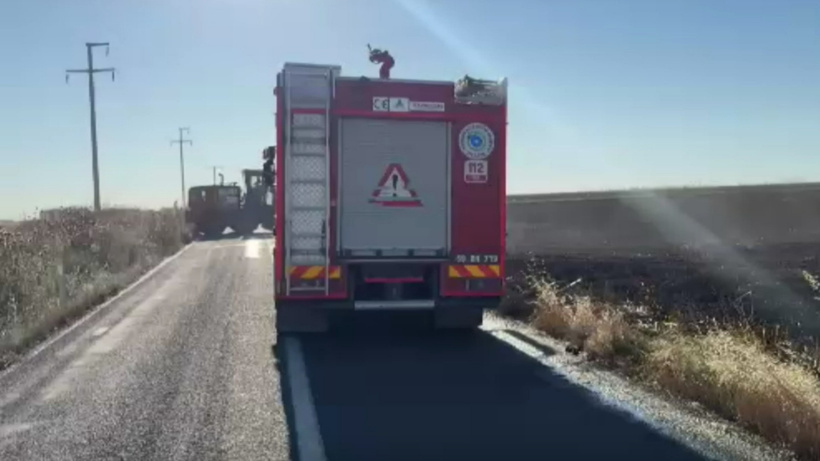 Tekirdağ'da 60 dönüm buğday ve kanola ekili alan yangında zarar gördü