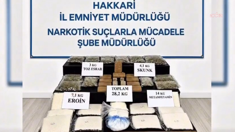 Hakkari'de görev yapan bir doktorun aracından 28 kilo uyuşturucu çıktı