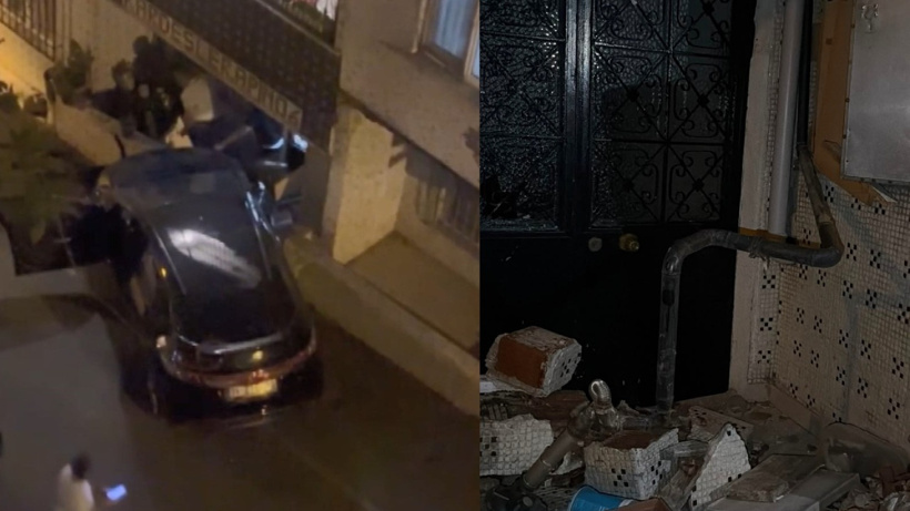 Yokuş aşağı kaydı, doğal gaz kutusuna çarptı: 3 katlı bina tahliye edildi!