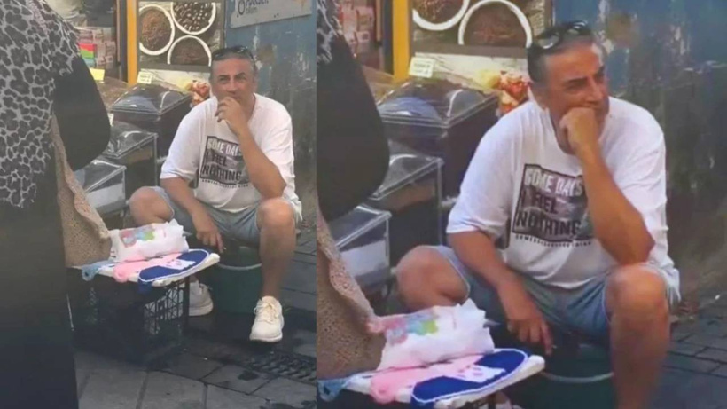 Şarkıcı Çelik pazar tezgahının başına geçip banyo lifi sattı