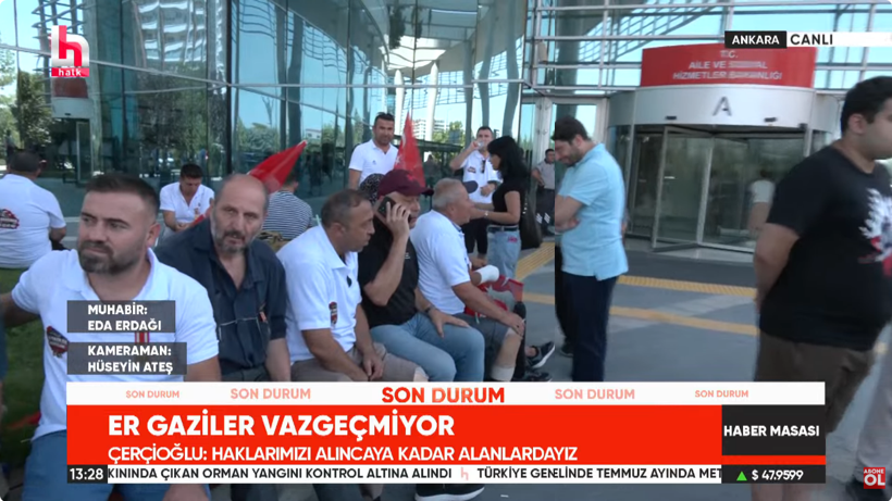 Gaziler oturma eylemlerini bakanlığın önüne taşıdı! "Kimle konuşsak bize 'haklısınız' diyor" - Resim : 4