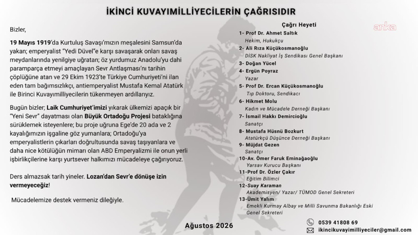 Akademisyen ve sanatçılardan “İkinci Kuvayımilliyeciler” çağrısı