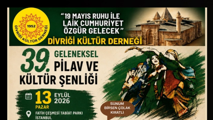 Divriği Kültür Derneği'nin 39. Pilav ve Kültür Şenliği İstanbul'da düzenlenecek