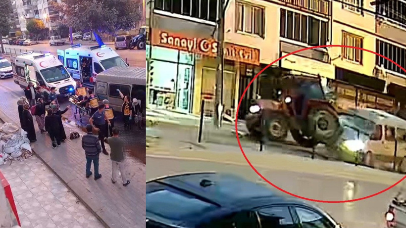 Bursa’da tarım işçilerini taşıyan minibüs traktöre çarptı: 10 yaralı