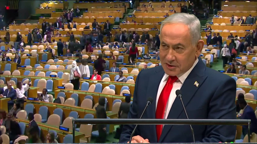 Soykırım suçlusu Netanyahu BM Genel Kurulunda boş koltuklara konuştu