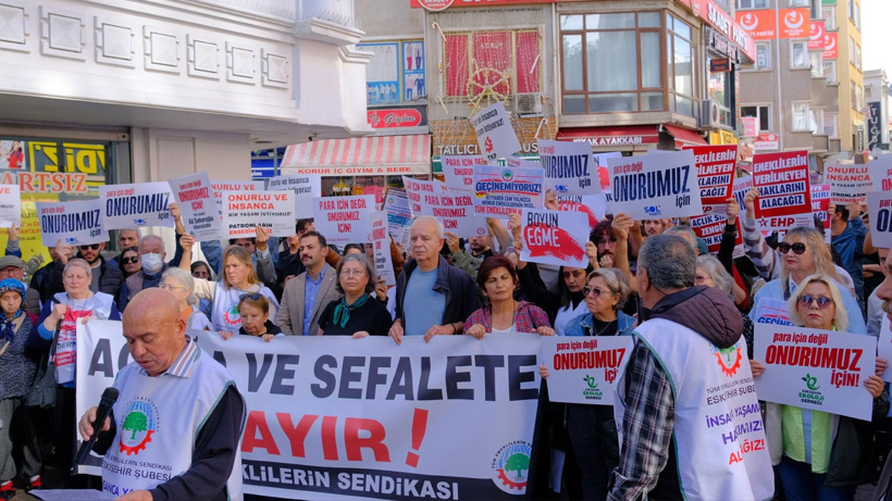Yaşamına son veren emekli için yürüdüler