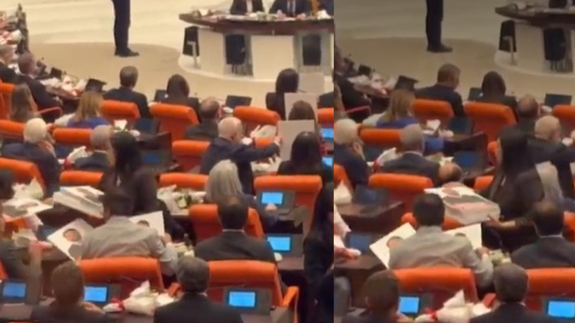 Son dakika | Erdoğan'ın da katıldığı Meclis açılış töreninde Can Atalay dövizleri açıldı!