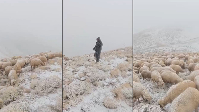 Tunceli'ye Ekim ayında kar sürprizi! Her yer beyaza büründü