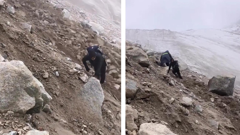 Son dakika | Ağrı Dağı’nda heyelan: Dev kayaların altında kalmaktan son anda kurtuldular