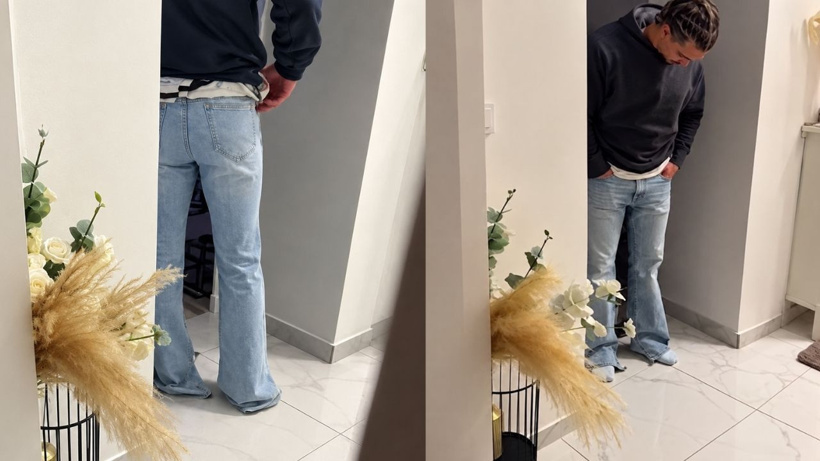 Eşini tesadüfen dolabın önünde kötü yakaladı