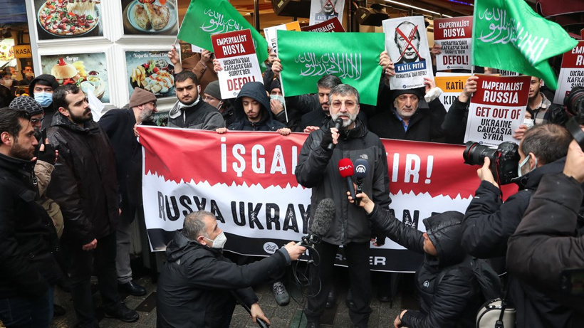 Rusya Başkonsolosluğu önünde protesto