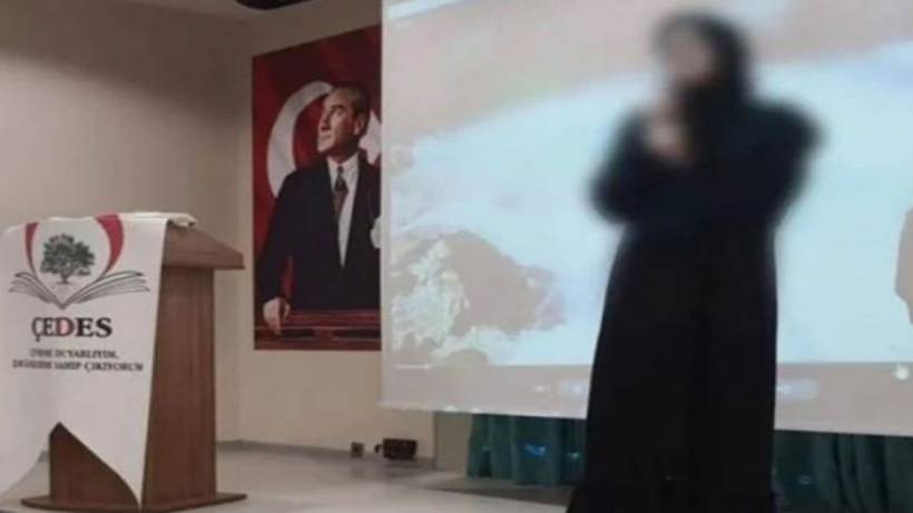 Milli Eğitim Bakanı'nın Çok Sevdiği Sistemden Tartışılacak Görüntü! Kadına Tahammül Edemediler, Bulanıklaştırdılar