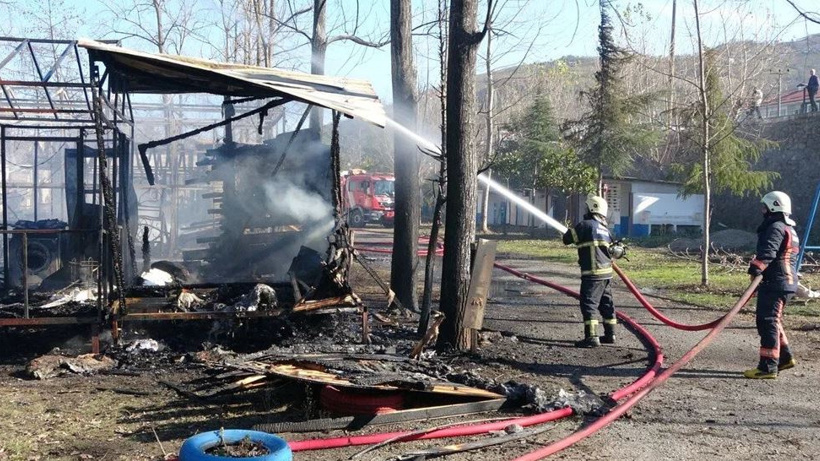 Ordu'da Kamp Alanı Alevlere Teslim Oldu