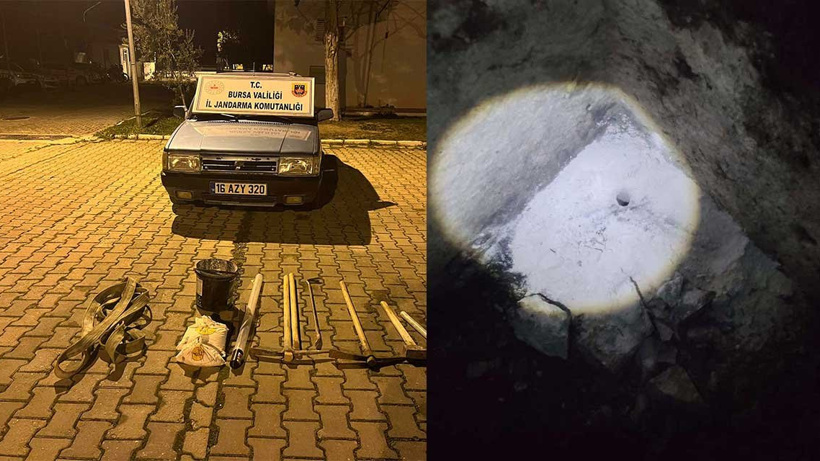 Bursa'da Tarihi Mezarda Kazı Yaparken Yakalanan 3 Kişi Tutuklandı