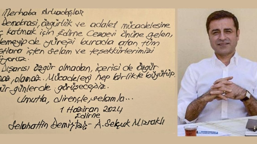 451 Kişiden Demirtaş'a Mektup: "Birbirimizi Yalnız Bırakmayacağız"