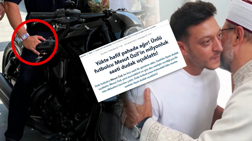 Cami cami dolaşan Mesut Özil yandaş medyaya yaranamadı! Özil'in lüks saatleri manşet oldu