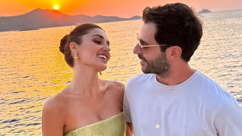 Hande Erçel ve Hakan Sabancı'dan yeni aşk pozu. Art arda paylaştılar