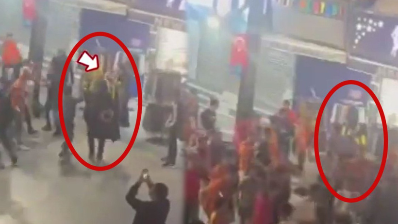 Galatasaraylılar Fenerbahçeli kadın taraftarlara saldırdı