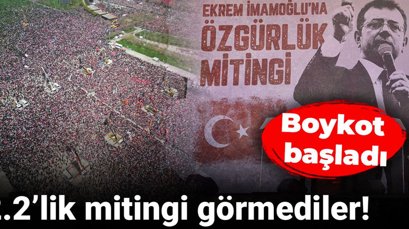 2.2’lik mitingi görmediler! Boykot başladı