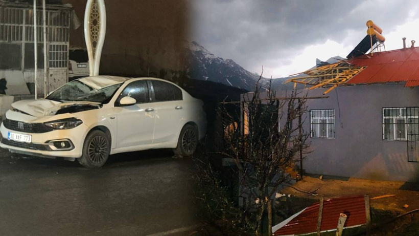 Çatılar uçtu, ağaçlar devrildi: Kuvvetli rüzgar nedeniyle eğitime ara verildi