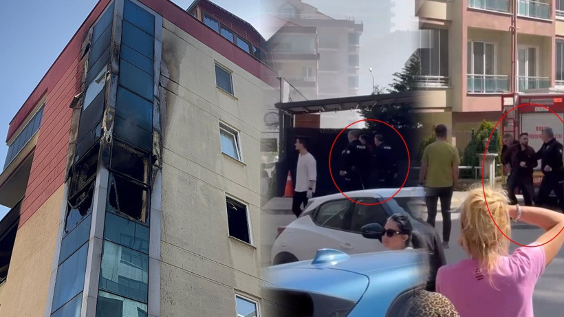 Hem evini yaktı hem mahalleliyle izledi