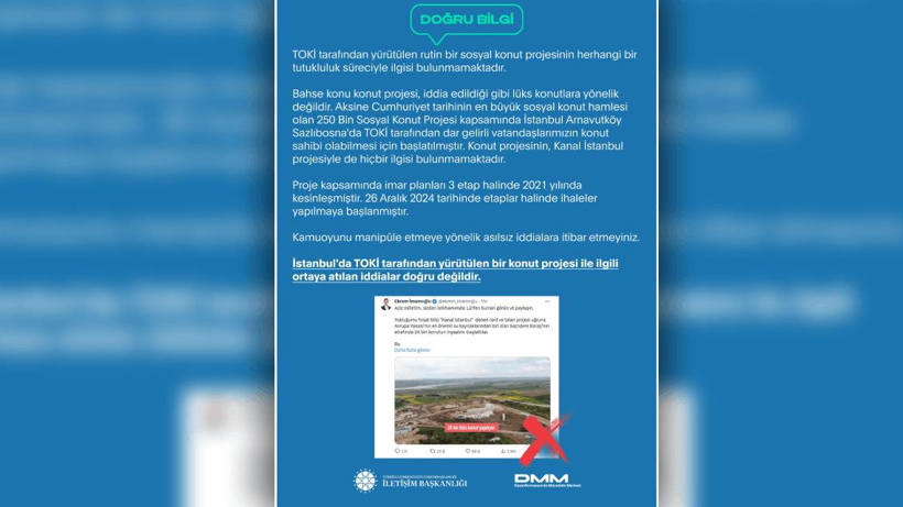 DMM'den İmamoğlu'nun 'Kanal İstanbul' sözlerine açıklama