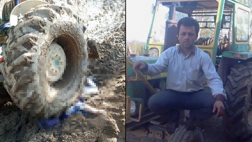 Traktörden düşüp tekerin altında kaldı