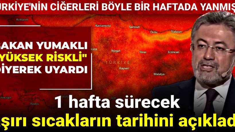 Bakan Yumaklı "Yüksek riskli" diyerek uyardı: 1 hafta sürecek aşırı sıcakların tarihini açıkladı