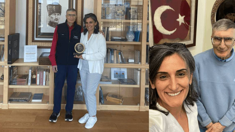 Aziz Sancar, Canan Dağdeviren ile ABD'de buluştu
