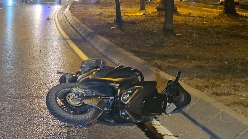 Motosiklet süren 15 yaşındaki çocuk kaza yaptı