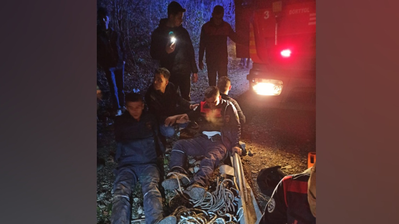 Heyelandan kaçan kepçe operatörü uçuruma yuvarlandı