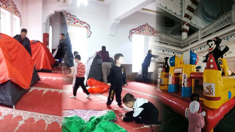 Diyanet'in camilere çadır kurma etkinliği tartışma yarattı! Destek veren de var tepki gösteren de