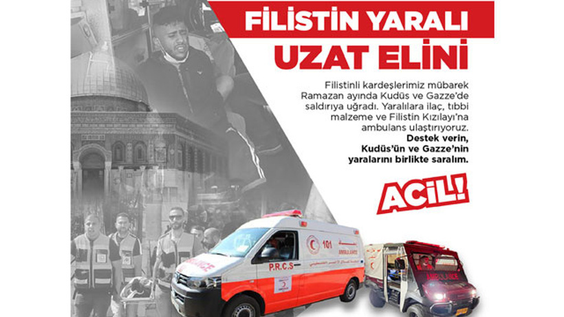 Kızılay'dan Filistin'e acil ilaç ve ambulans yardımı