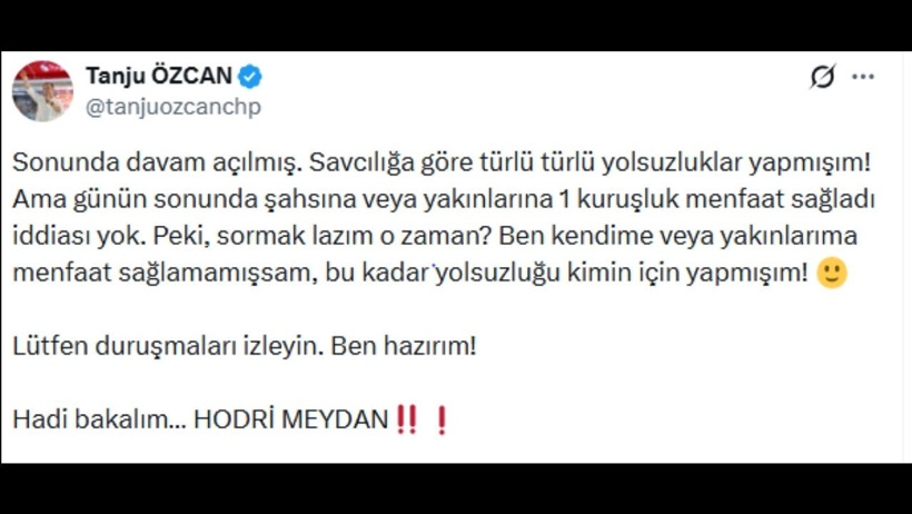 Tanju Özcan'dan iddianameye ilk tepki: Hodri meydan! - Resim : 3